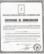 CERTIFICADO DE HOMOLOGACION CIP A LA PLANTA CTL EN FABRICA MILITAR FRAY LUIS BELTRAN